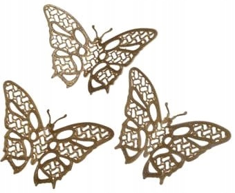 

Motylek 3D Złoty Ażurowy 1 szt