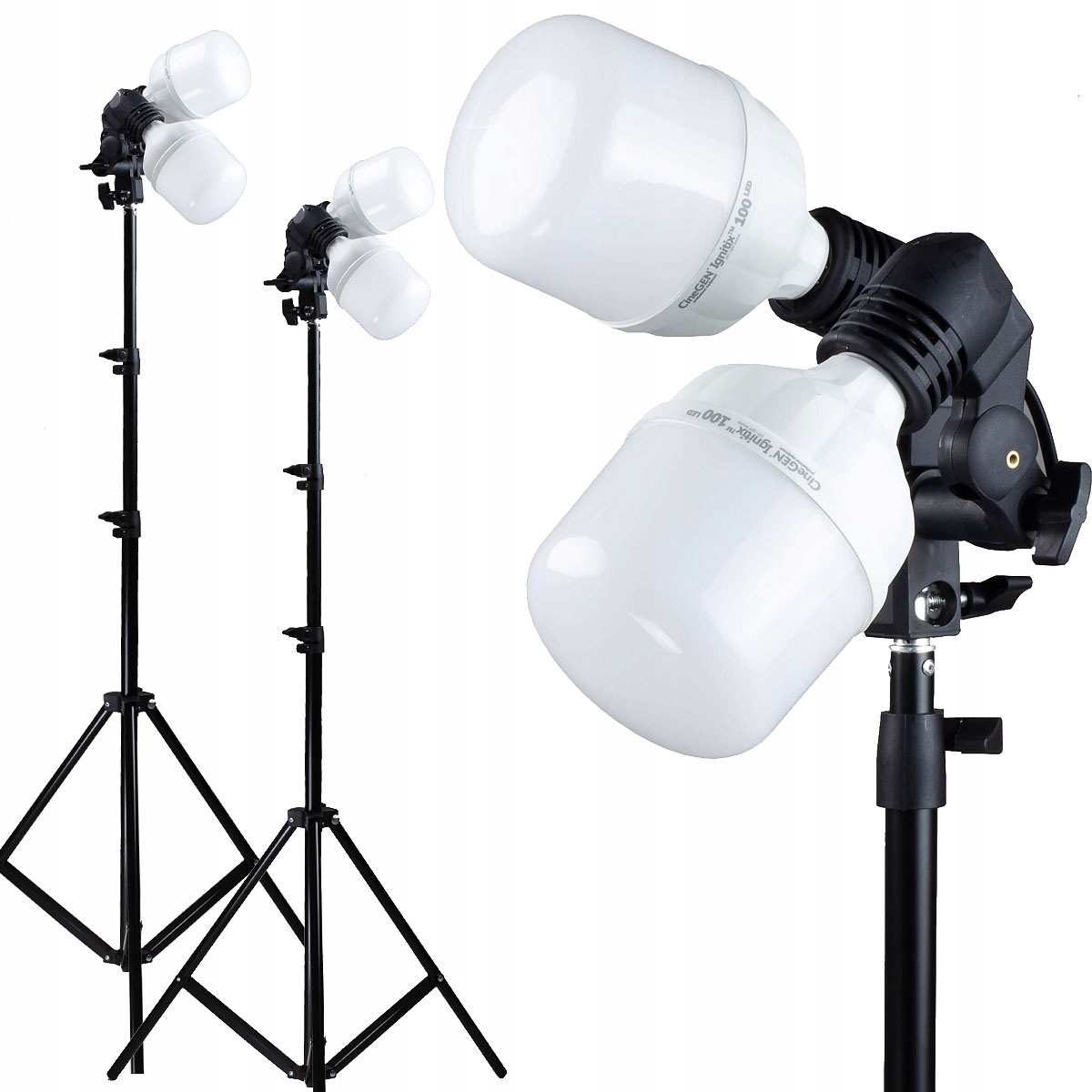 Sada osvětlení 4X Led Žárovka 2X Stativ