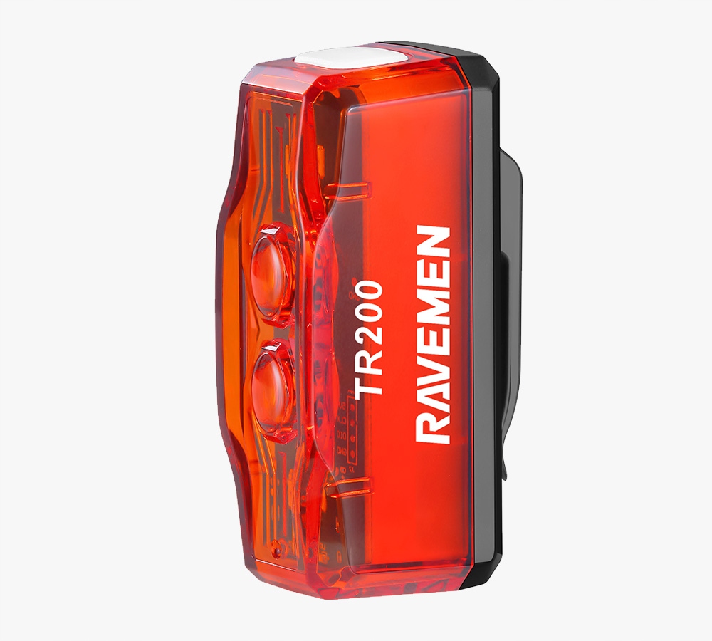Lampa Tylna Ravemen TR200 LED Crystal Pure Red 200 lumenów aku USB-C IPX6