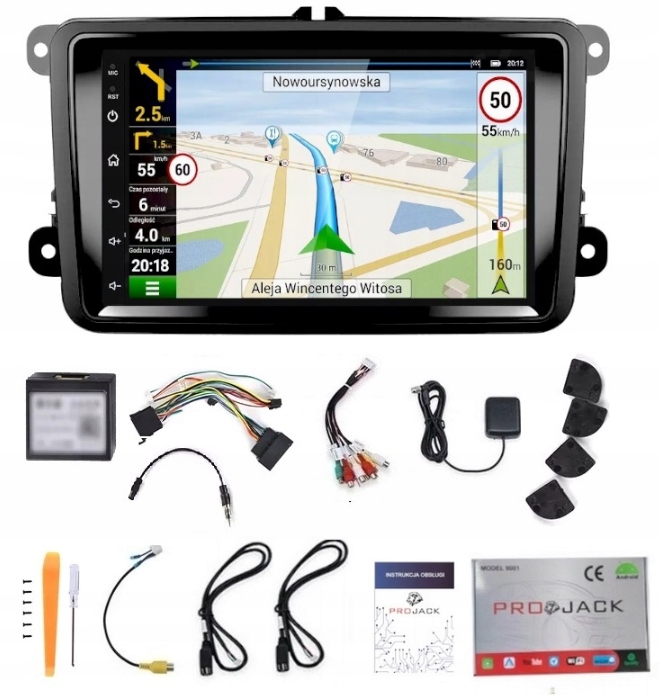 Rádio Android Auto Carplay Vw Multivan 2007 2011 Wifi Usb 6GB 128GB