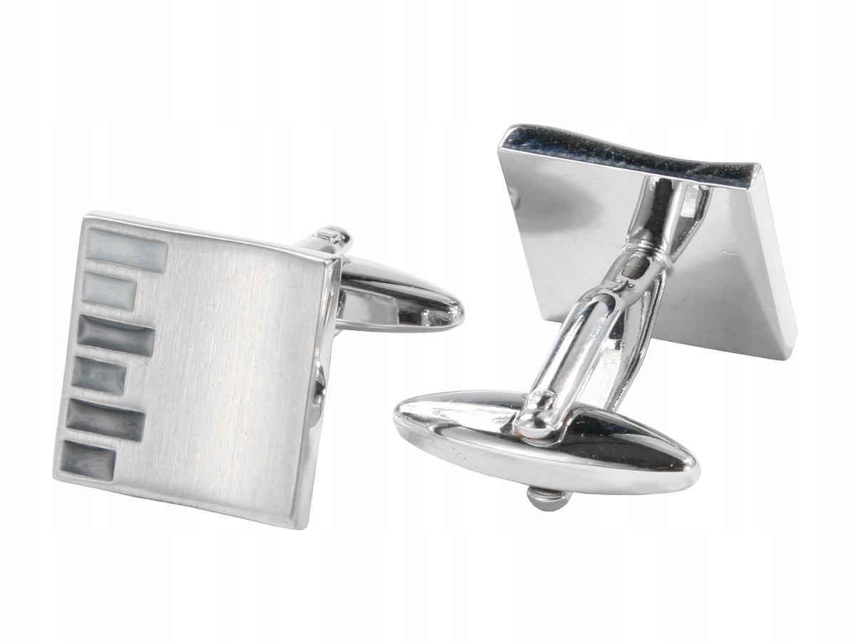 SPINKI DO MANKIETÓW SREBRNE W PUDEŁKU Marka Inna marka