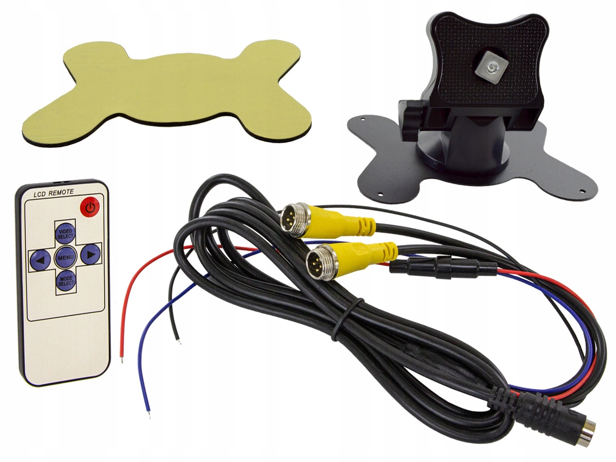 Monitor samochodowy lub wolnostojący LCD 7cali cali z obsługa do 2 kamer 4P Model HM742