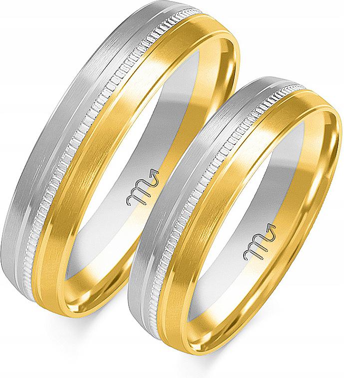 Zlatý snubní prsten pro novomanžele 14K 585 vel. 35 36 37 prstýnek unisex
