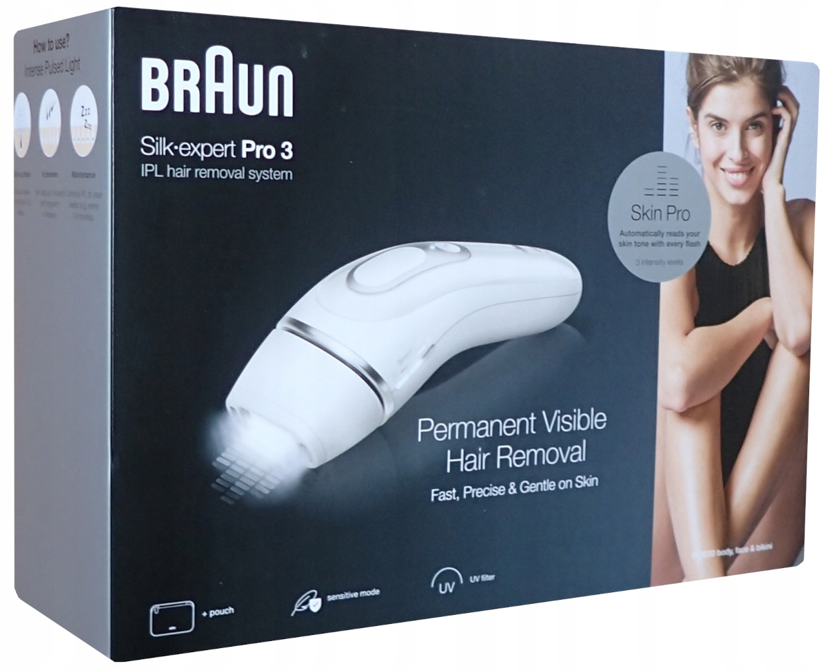 Depilátor Ipl Braun Silk-Expert Pro 3 PL3020 pro bikiny a nohy na obličeji
