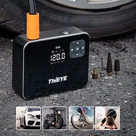 Портативный воздушный компрессор 4000mAh, LED