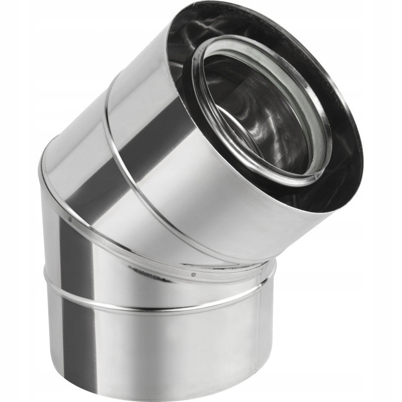 Dvoustěnné koleno Turbo kyselina fi 80/125 45st
