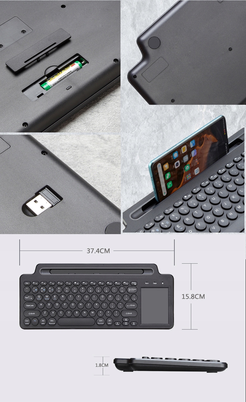 Bezprzewodowa Klawiatura Bluetooth Touchpad Model MDL569 touchpad Novaza Tech