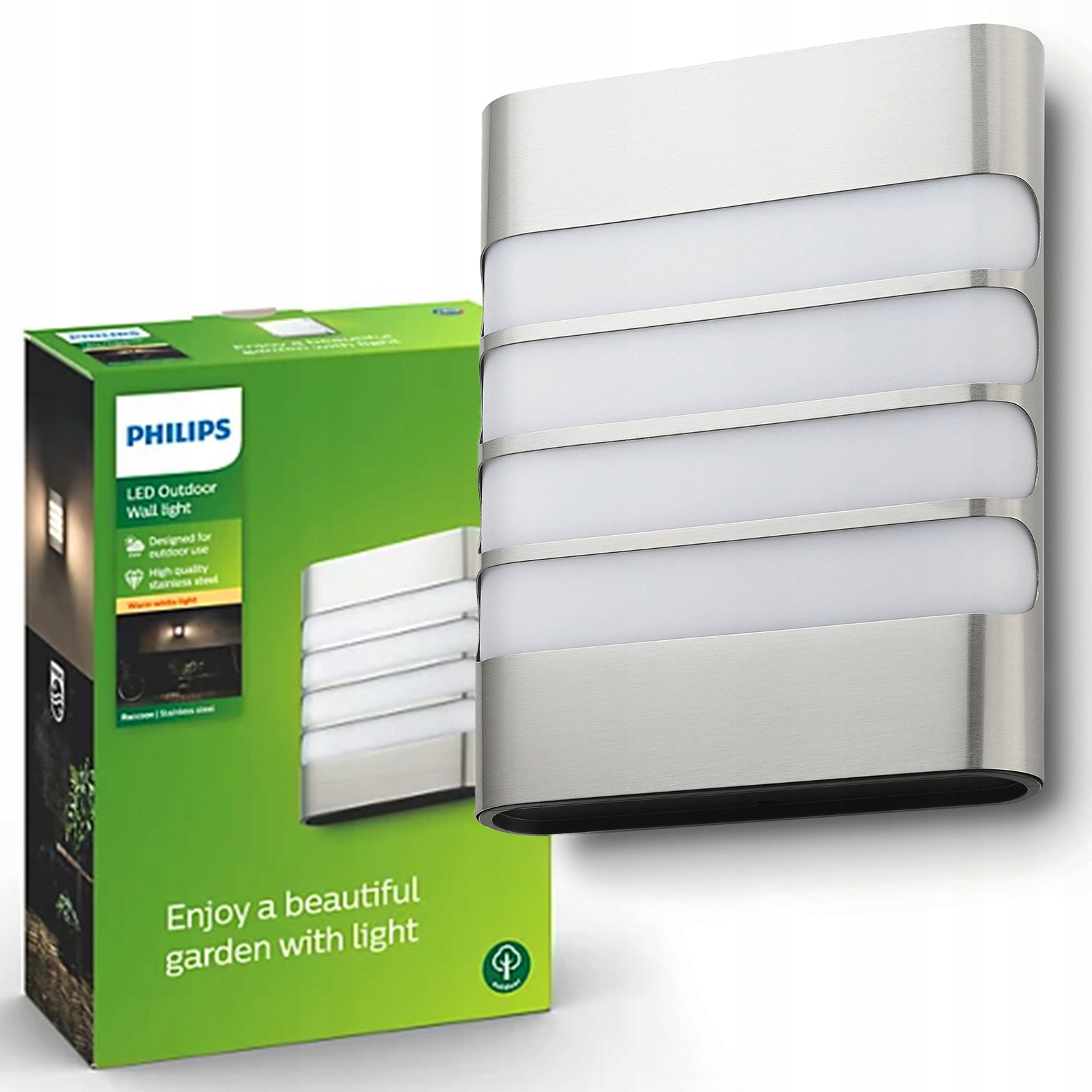 Zahradní nástěnné svítidlo Fasádní venkovní Led lampa 3W 2700K IP44 Philips