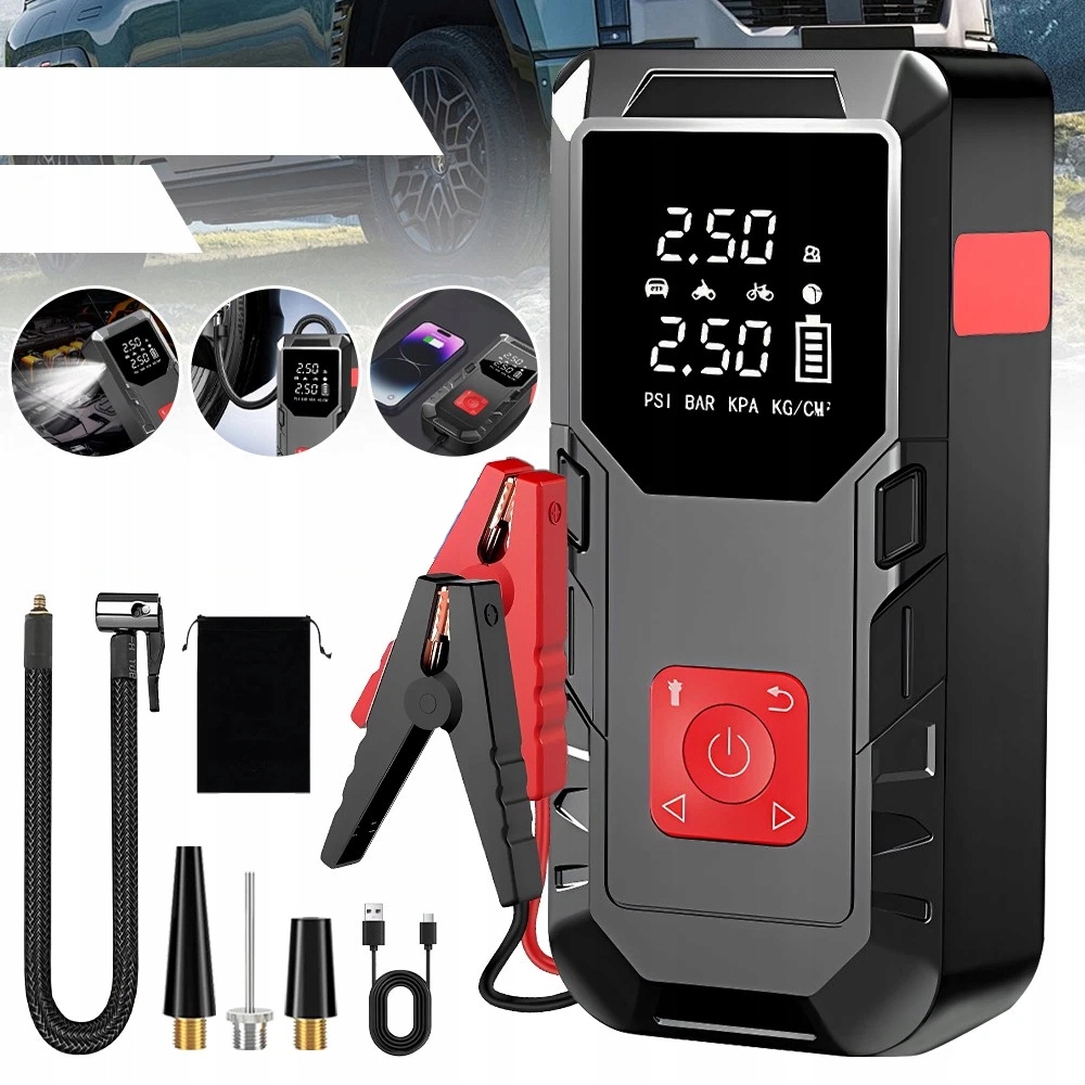 Zařízení pro startování auta Power Bank, Inteligentní vzduchová pumpa