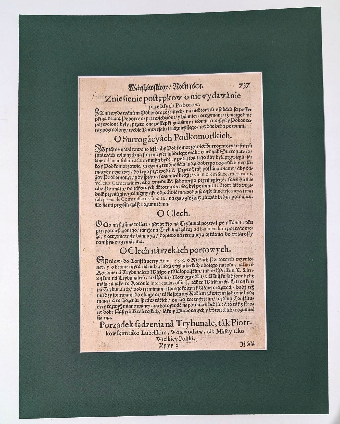 Constitucye Seymu 1601-карта в Passe-partout