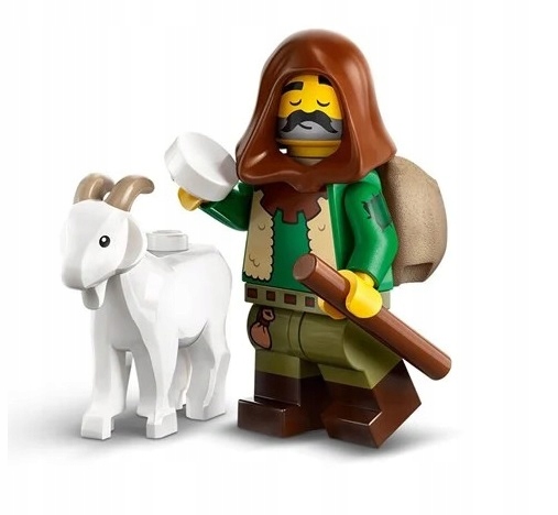 LEGO Minifigures seria 25 71045 Pasterz z Kozą Goatherd goat biała koza