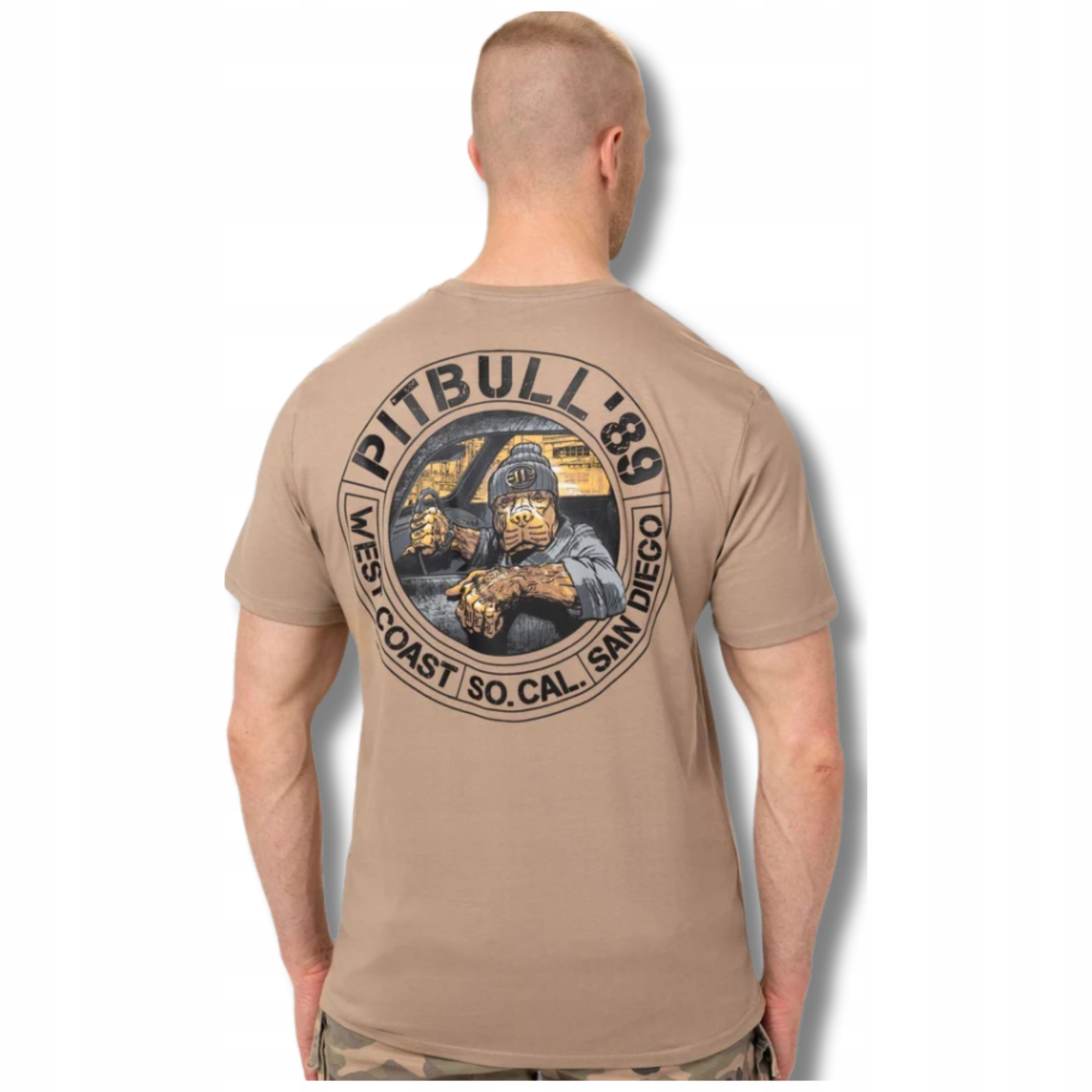 Męska Koszulka Bawełniana Pit Bull Pitbull Miękka Przyjemna L