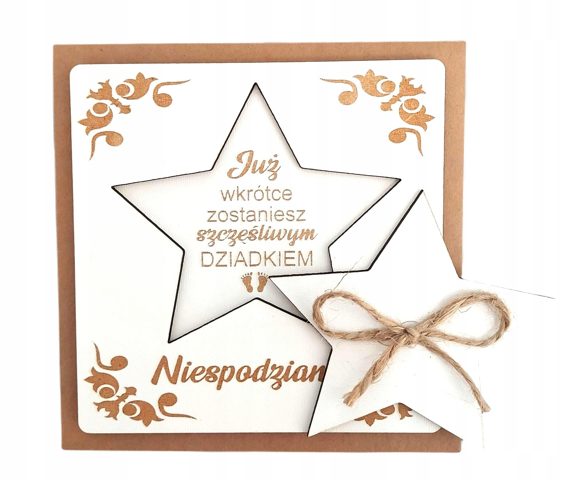 

Niespodzianka Zostaniesz Dziadkiem , grawer drewno