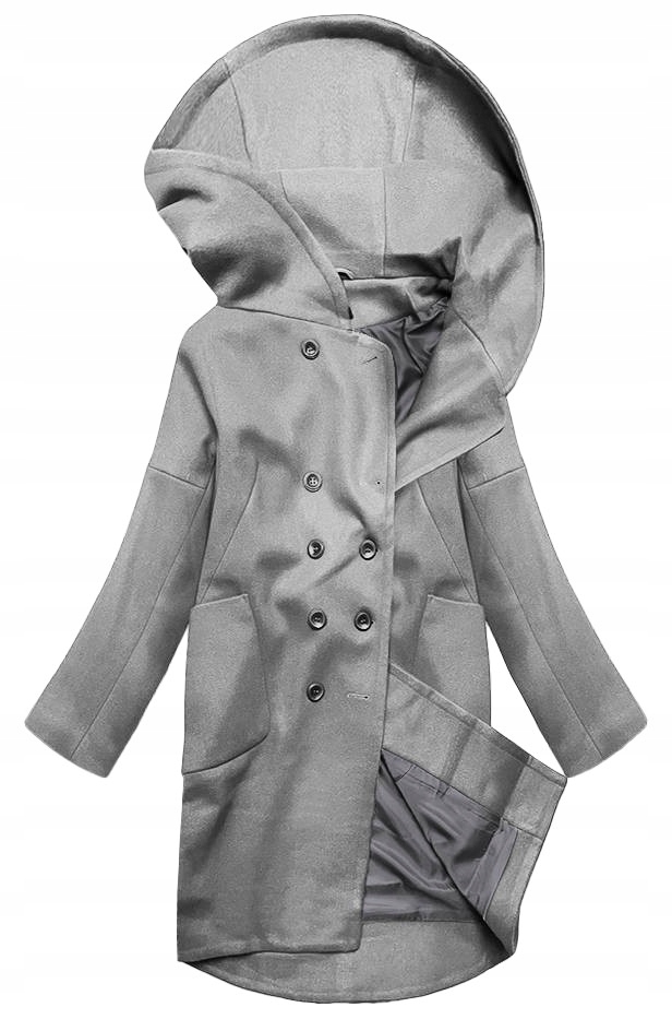Jednoduchý Plášť Plus Size 2728 Šedý 48