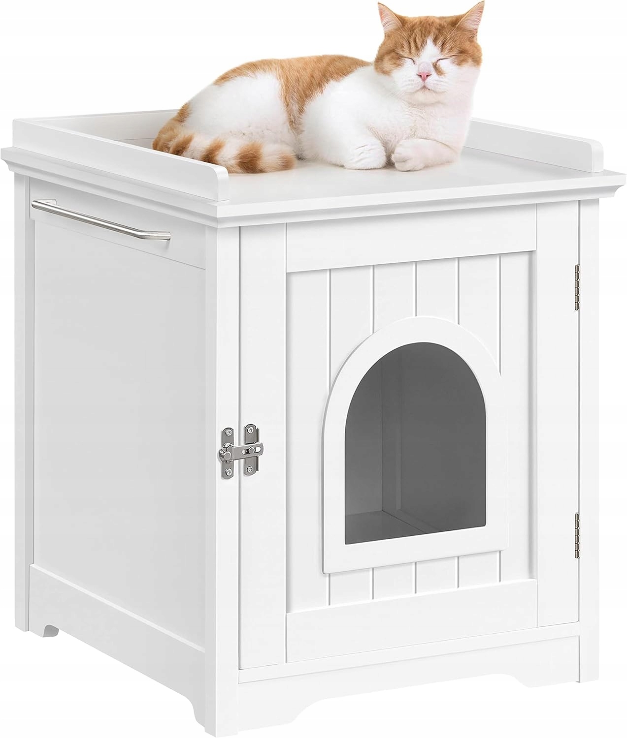 Levně Domeček pro kočky bílý obdélníkový 51 cm x 43 cm x 57,5 cm