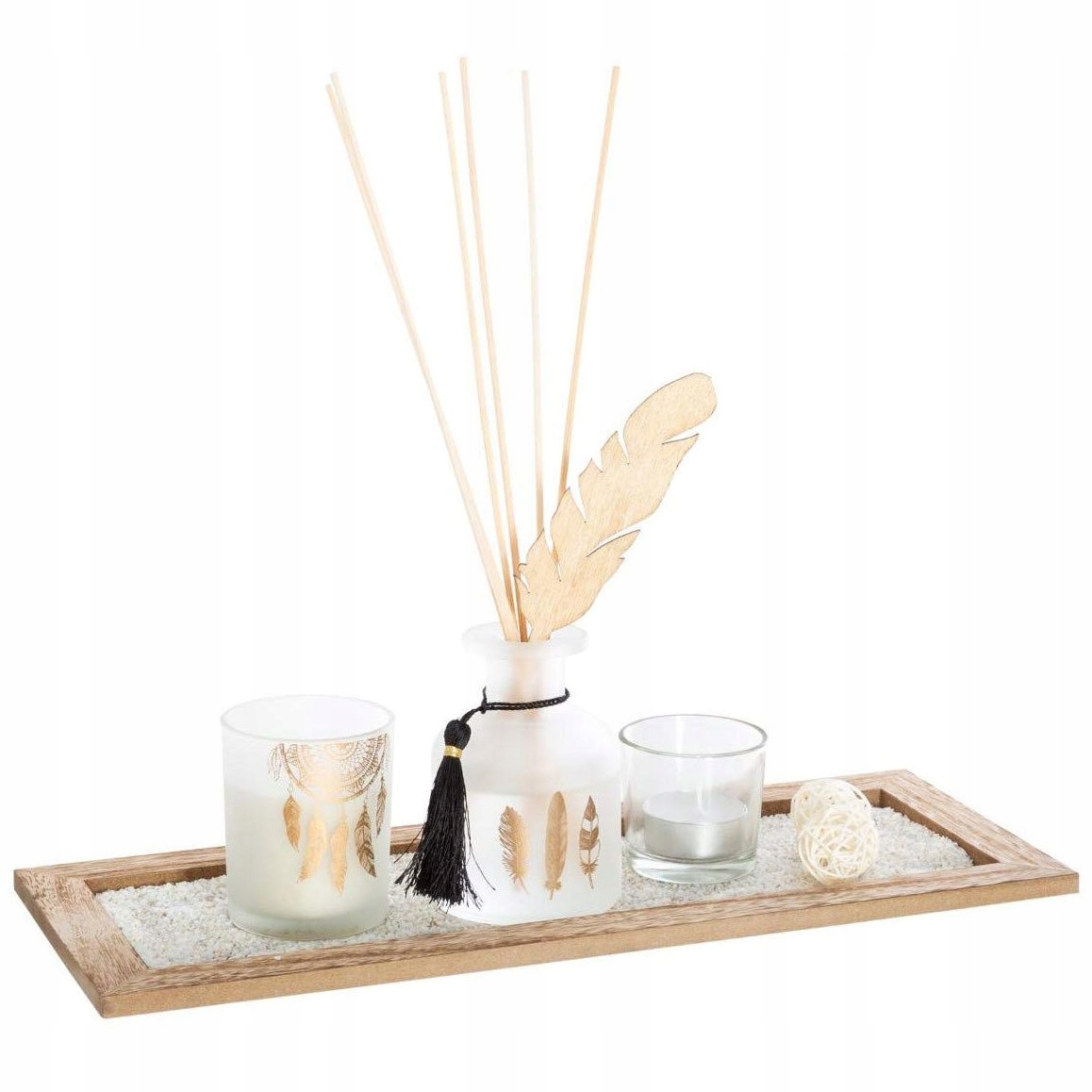 DEKORACYJNY ZESTAW ZAPACHOWY DYFUZOR + ŚWIECZKI