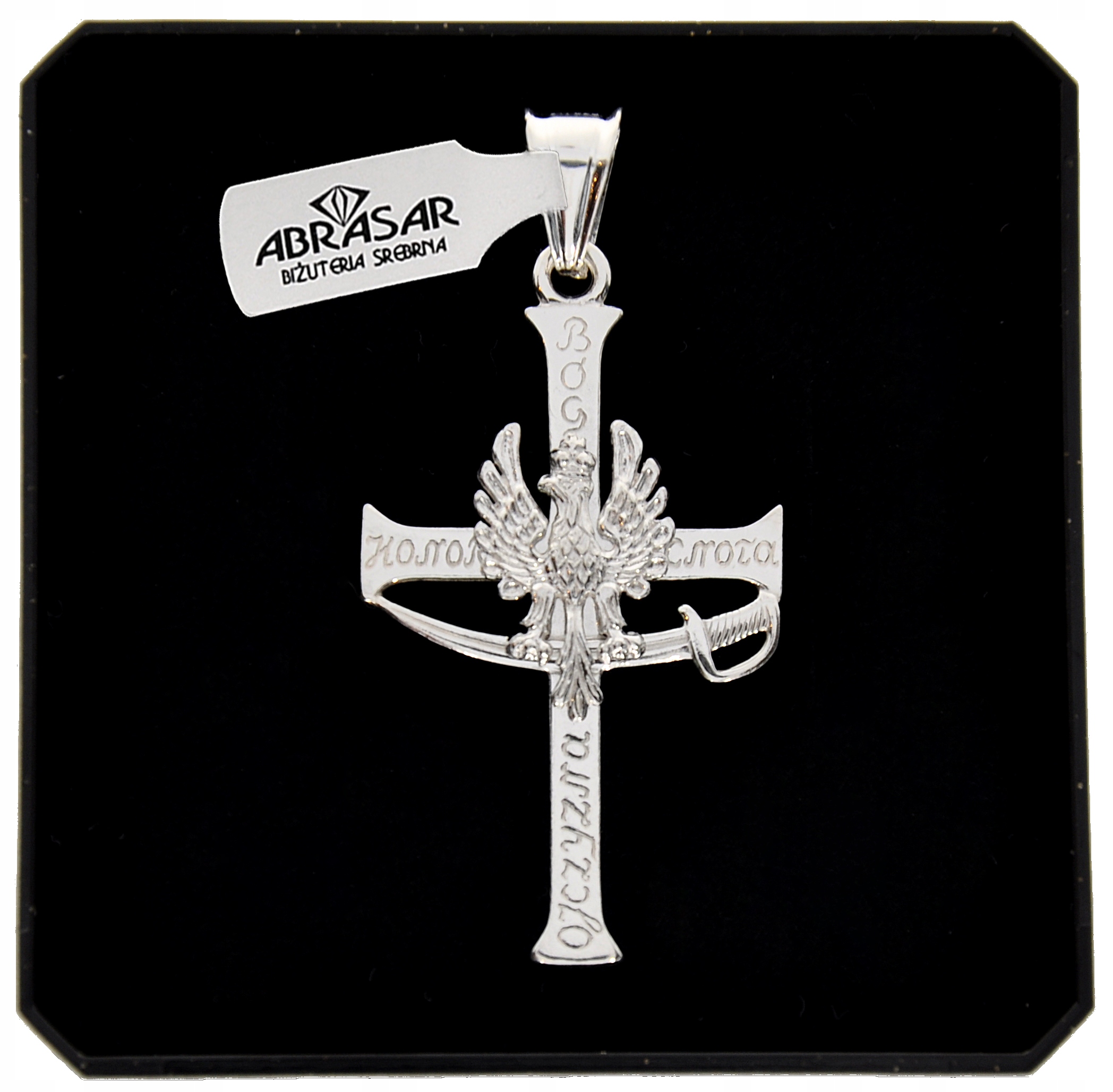 

Srebrny Duży Krzyż Krzyżyk Srebro Srebrne Krzyże