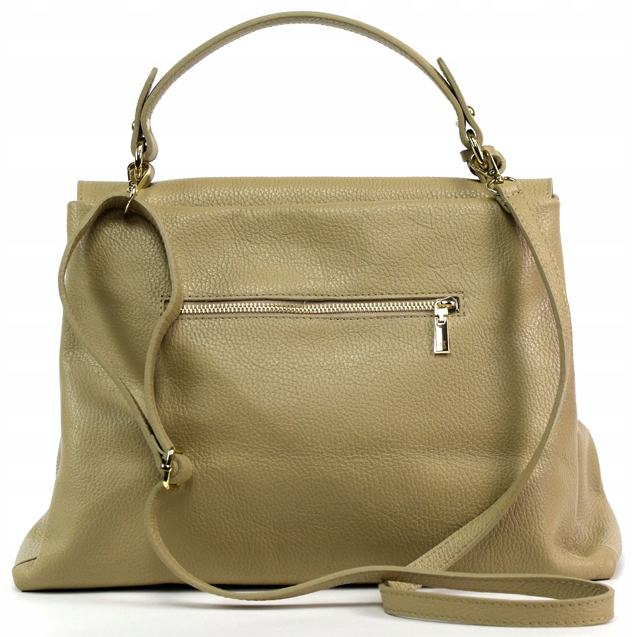 TOREBKA MASSIMO CONTTI SKÓRA NATURALNA LEKARKA TAUPE 050B Kolor beżowy