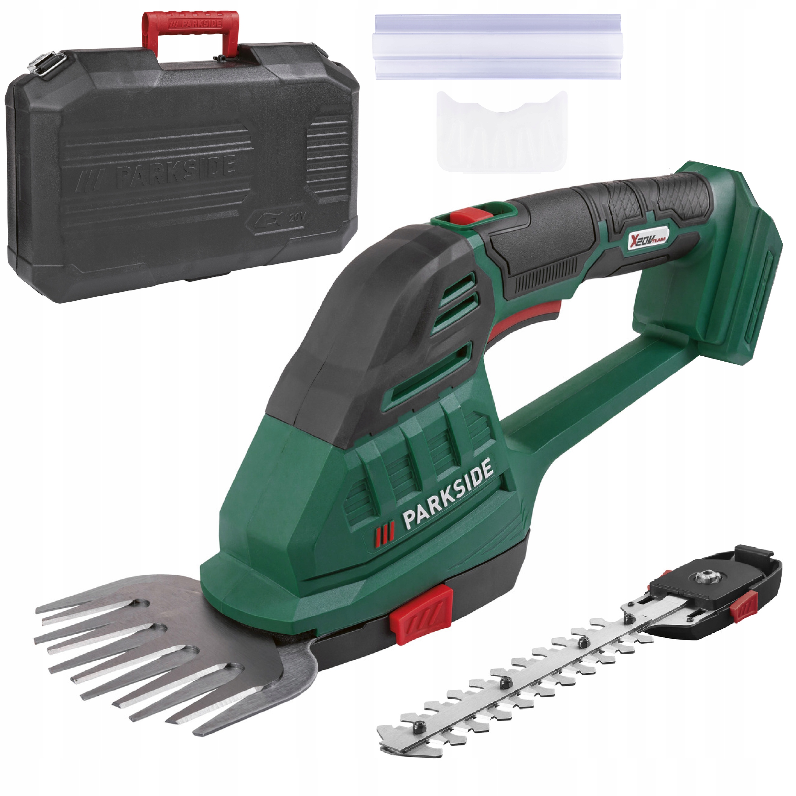 Akumulátorové nožnice Parkside Pags 20V nožnice na trávu a kríky 2v1 Kufor
