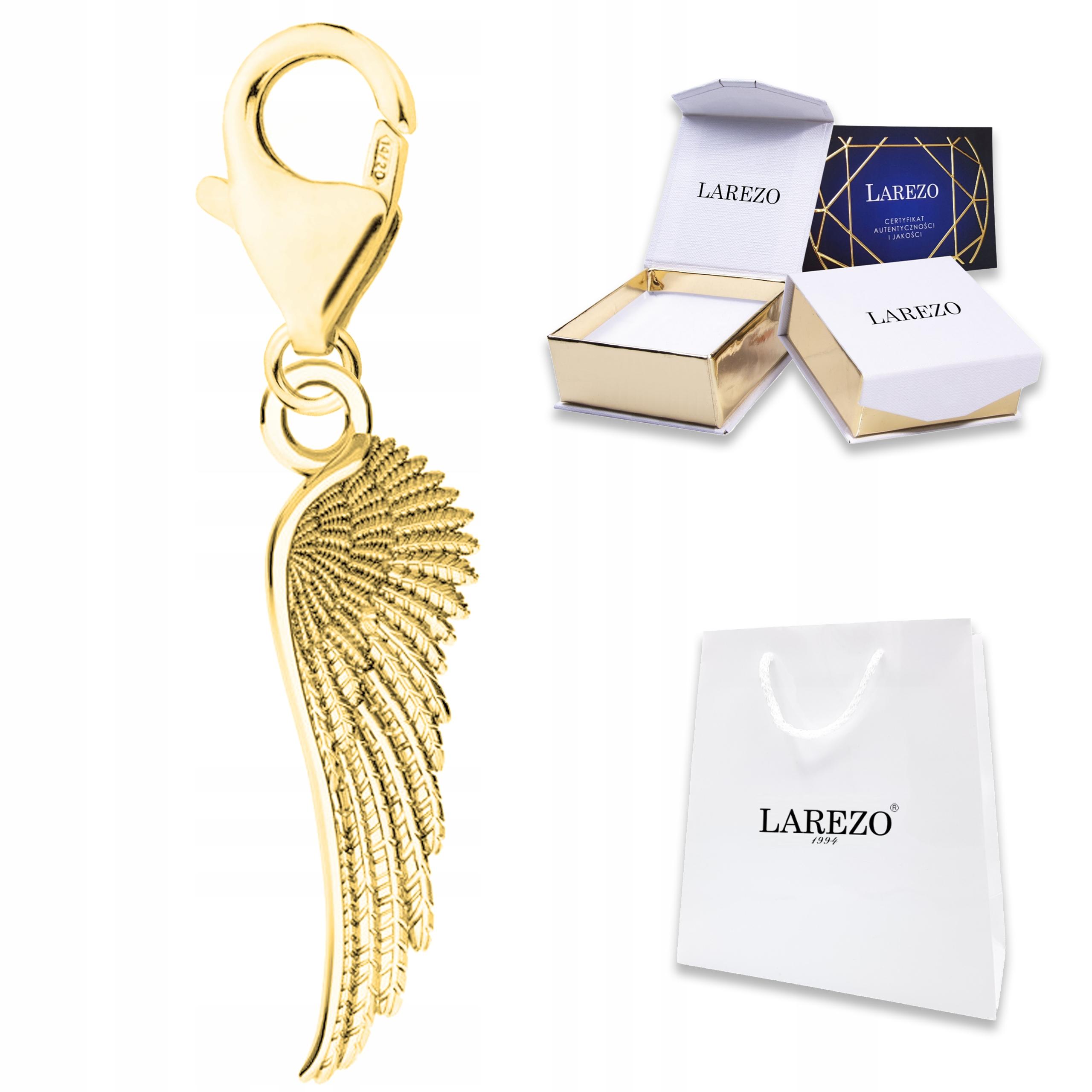 Zlatý závěsný andělský přívěsek s křídlem Andělské křídlo Stříbro 925