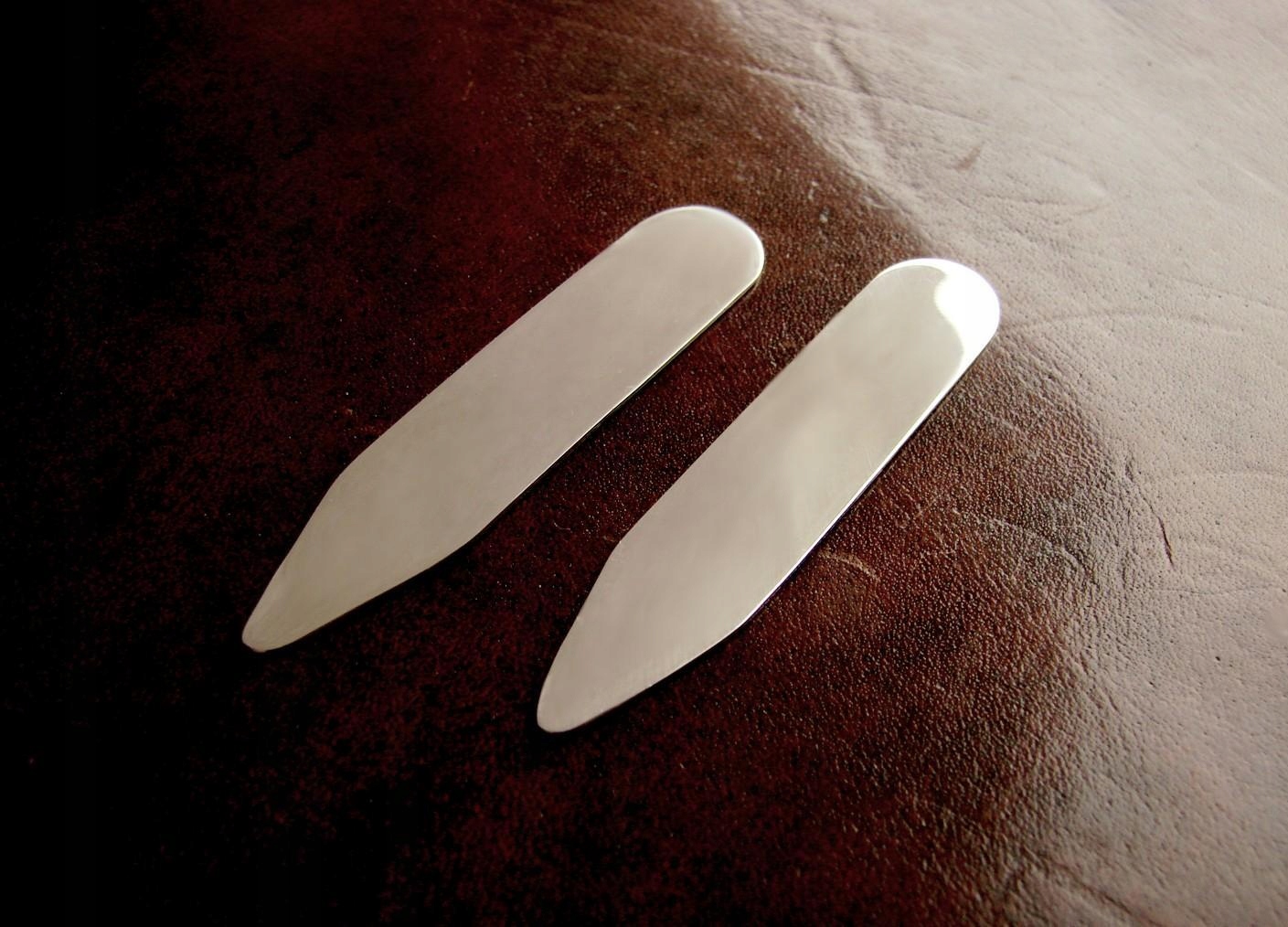 ZE SREBRA FISZBINY USZTYWNIACZE KOŁNIERZYKA WAWA Kamień Bez kamienia