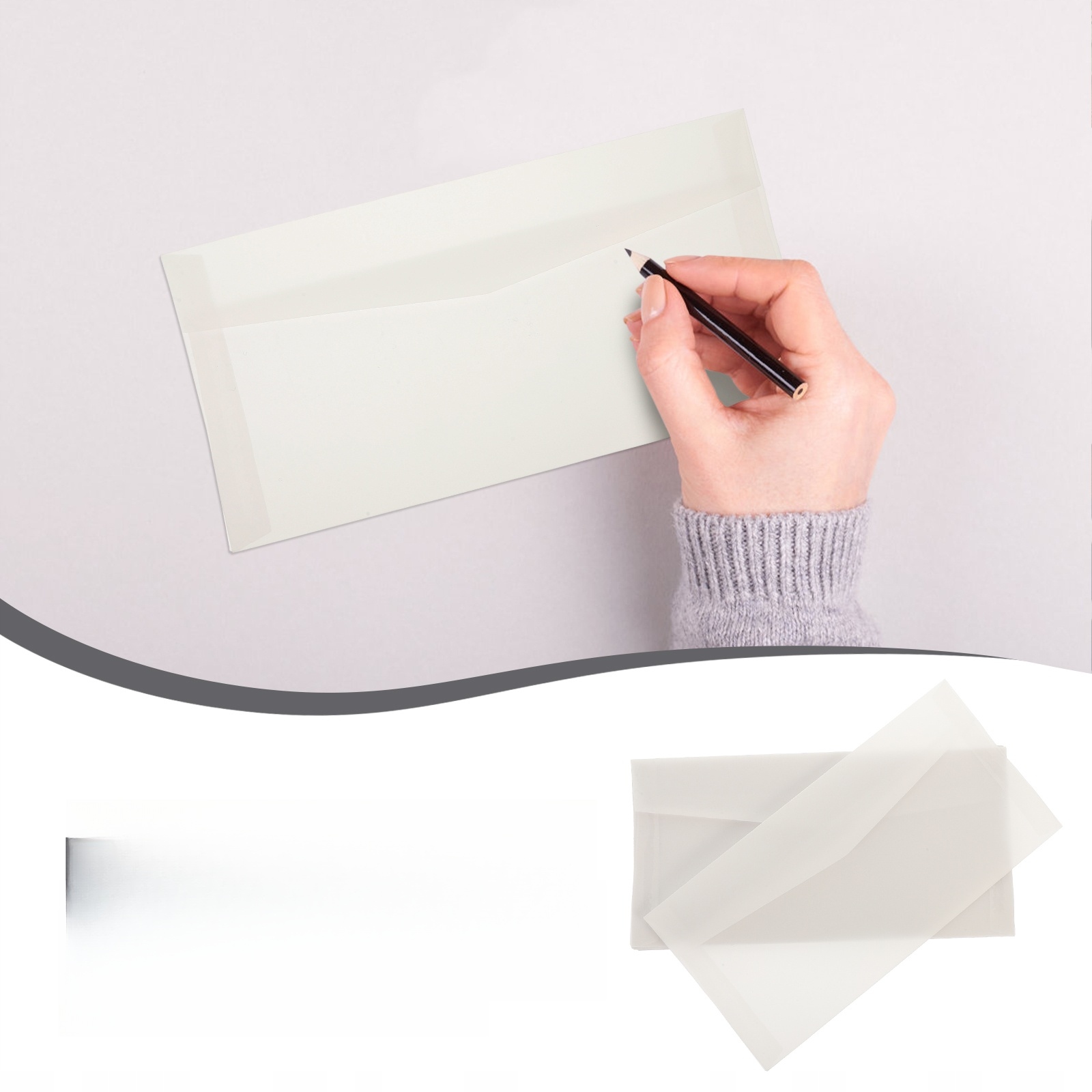 PRZEZROCZYSTE KOPERTY ZAPROSZEŃ 50 ELEGANCKI Marka bez marki