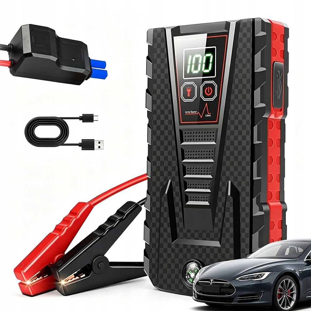 Powerbanka Pro Startování Auta 99800 Mah, Výkonný Startér S Dvojitým Usb