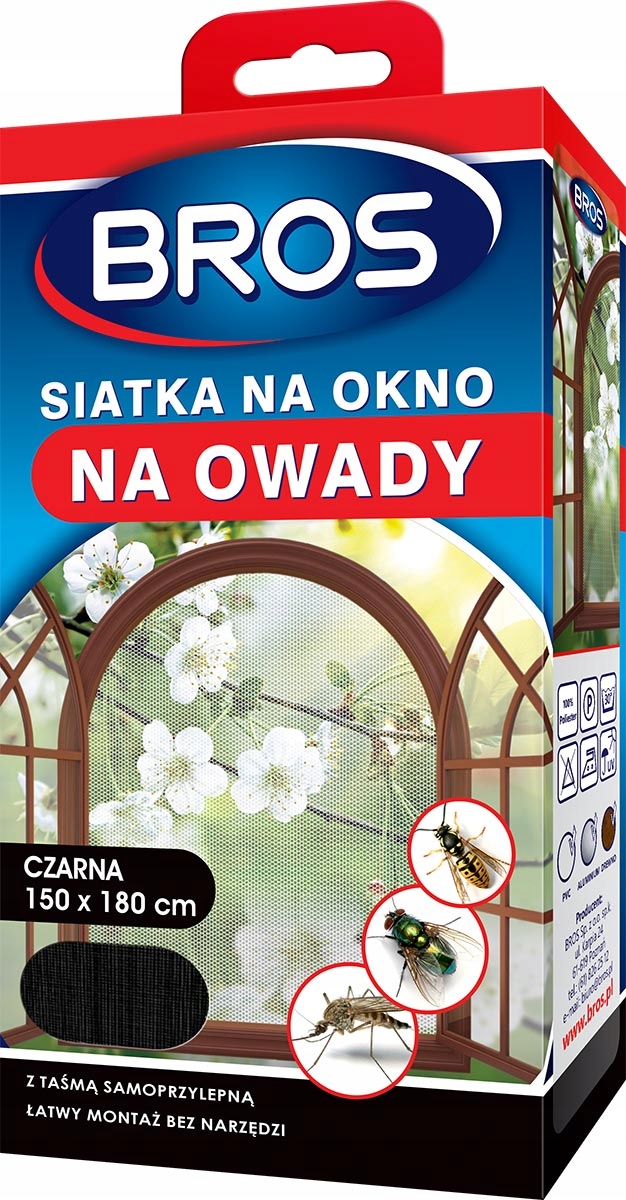 

Moskitiera Siatka Na Owady Okno 180x150cm Czarna