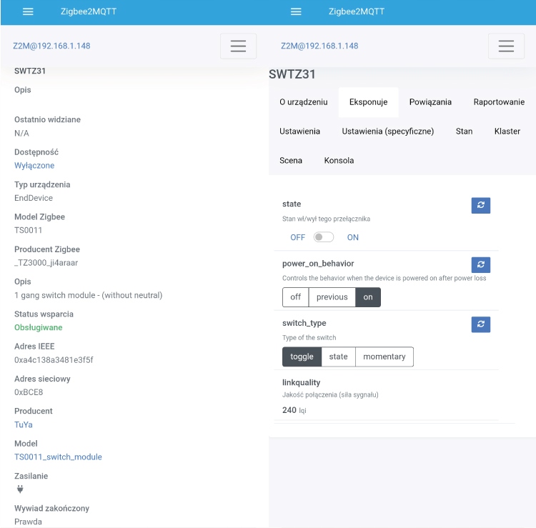 Moduł OXT mini przekaźnik 1 obw. bez N ZigBee TUYA Liczba kanałów łączności 1
