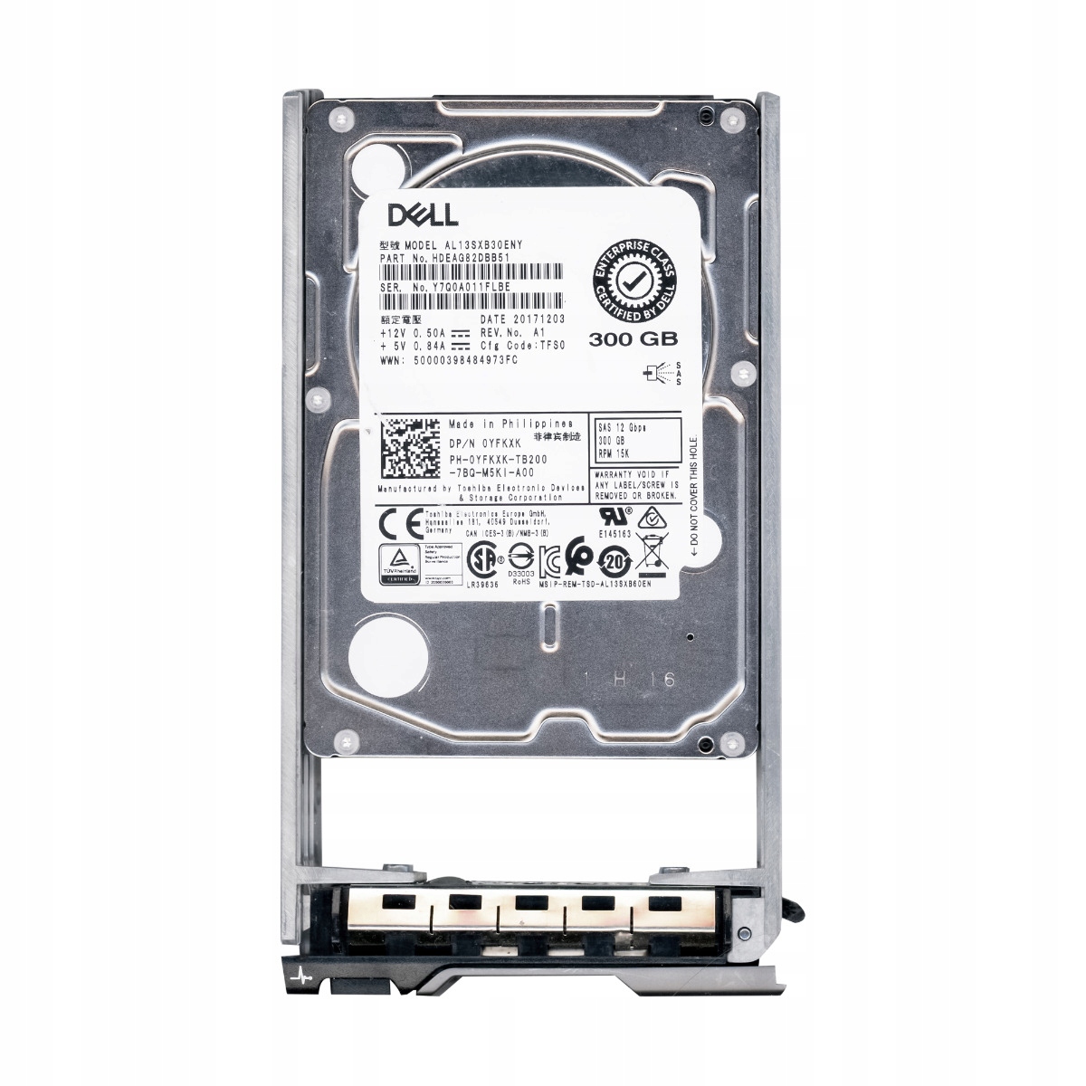 Dell 0YFKXK 300GB 15K 128MB SAS-3 12G 2.5'' AL13SXB30ENY