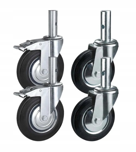 Sada otočných koliesok na lešenie, koliesko 200 mm, tŕň Fi35