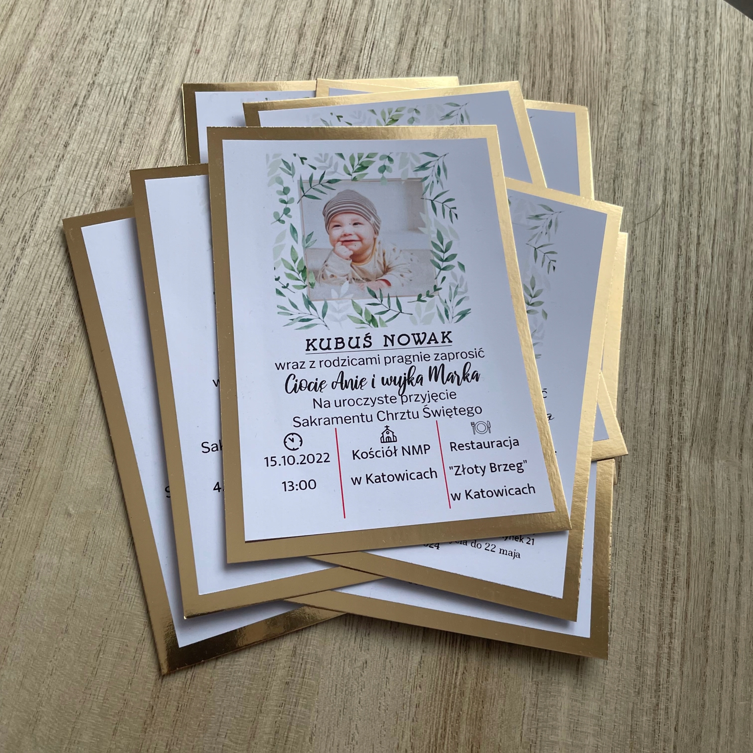 ZAPROSZENIA CHRZEST ŚWIĘTY PERSONALIZACJA GRATIS Marka inna