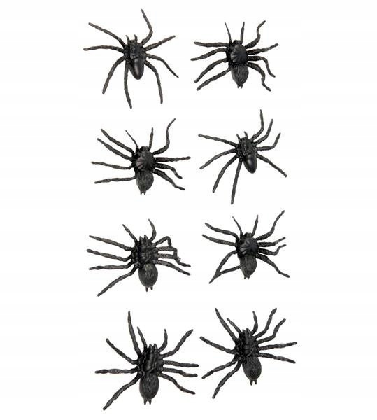 

Plastikowe Pająki 8szt. 6cm Halloween Dekoracja