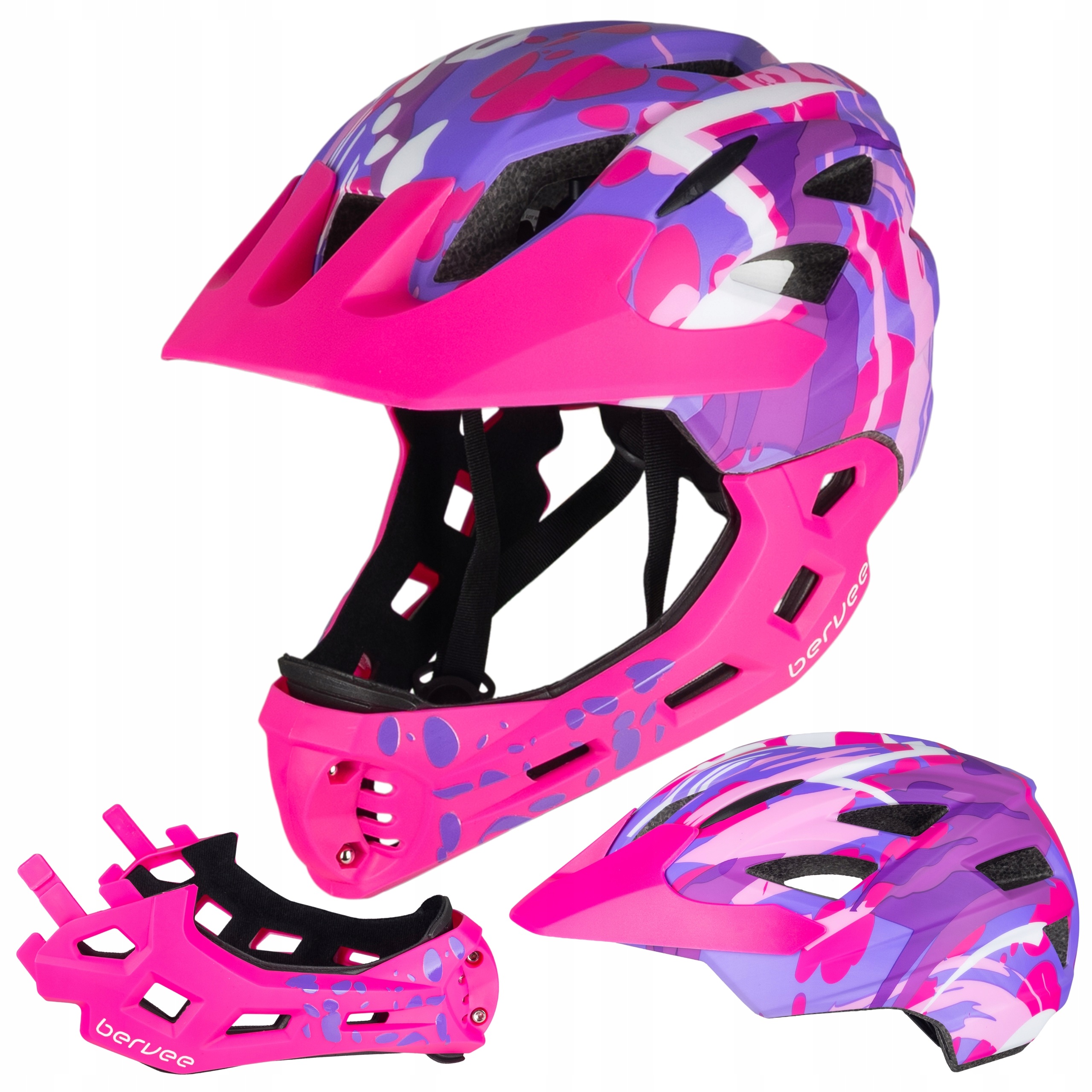 Cyklistická přilba Full Face pro kolo a koloběžku Bervee Alpine Wave S/m