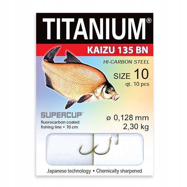 Przypon Robinson fluorocarbon hak 12 0,128mm 2,3 kg 70 cm 10 sztuk