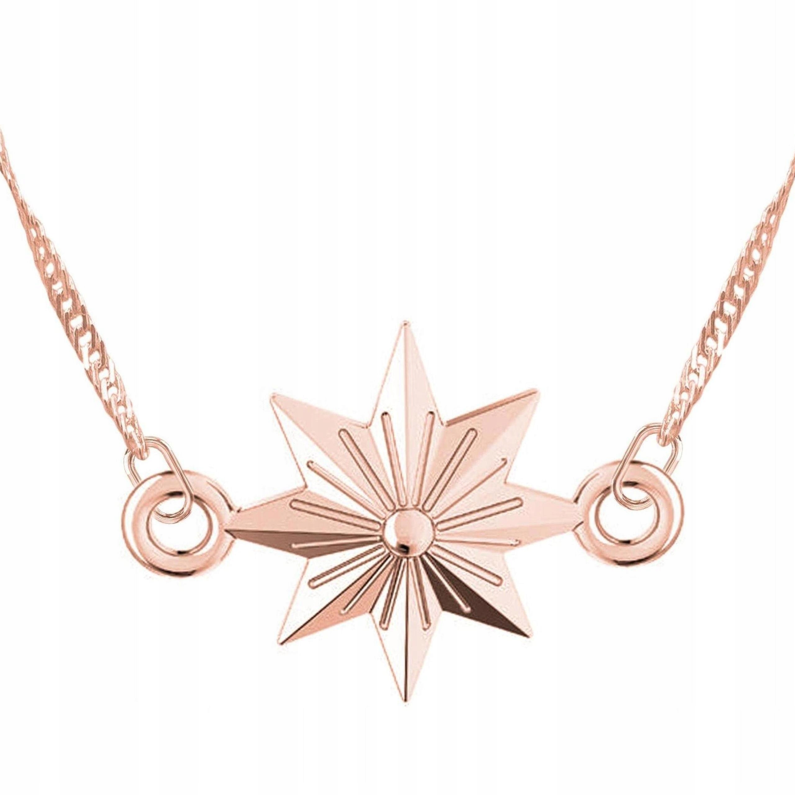 Náhrdelník Pozlacený Hvězda Vesmír Planeta Noc s Hvězdou Stříbro 925