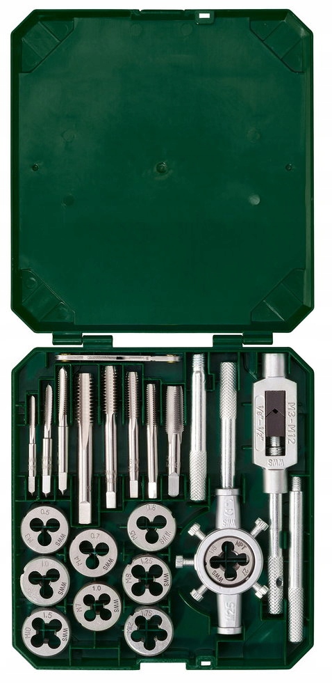 Zestaw gwintowników i narzynek, 21 elementów Parkside w pudełku