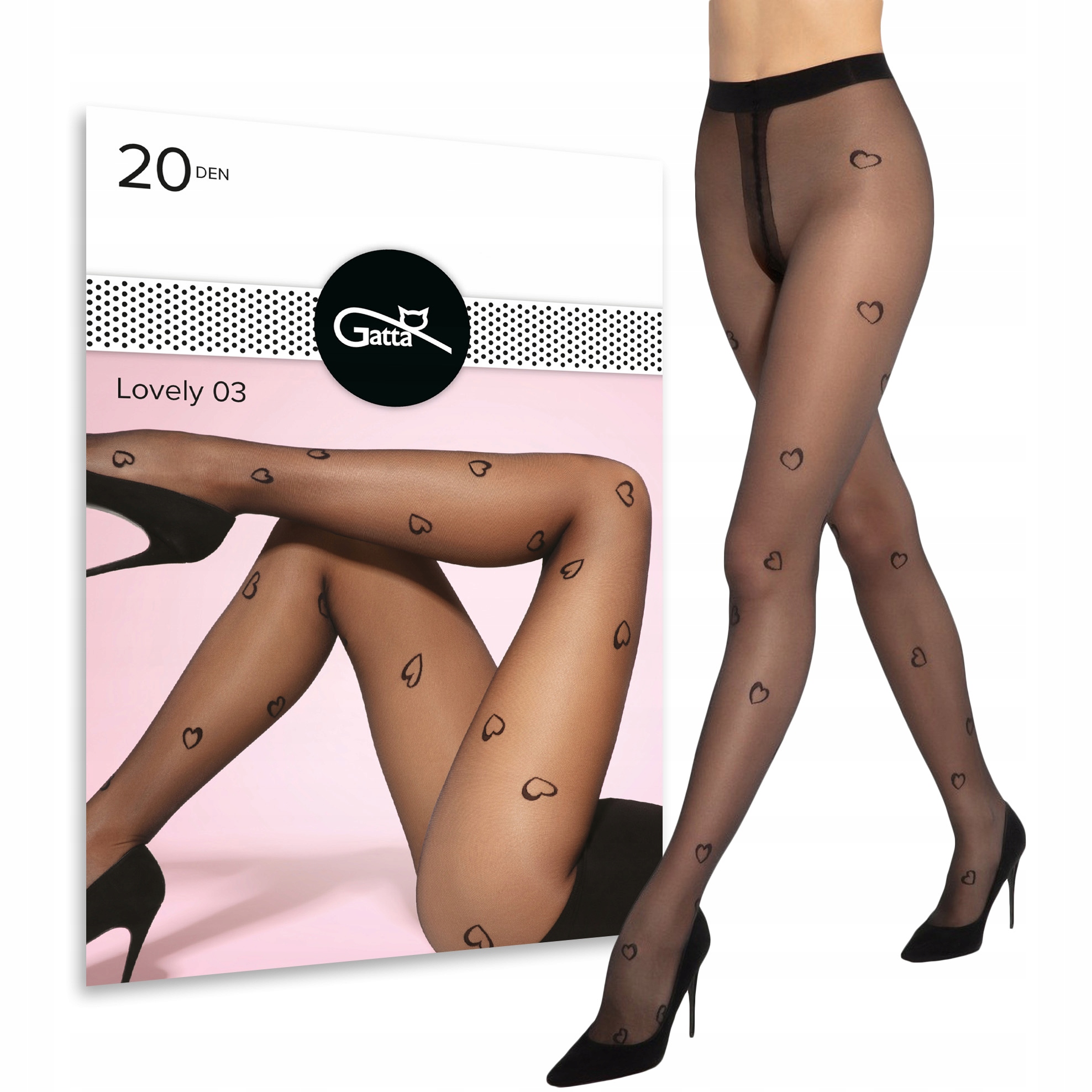 

Rajstopy wzorzyste w serca Gatta Lovely 03 3