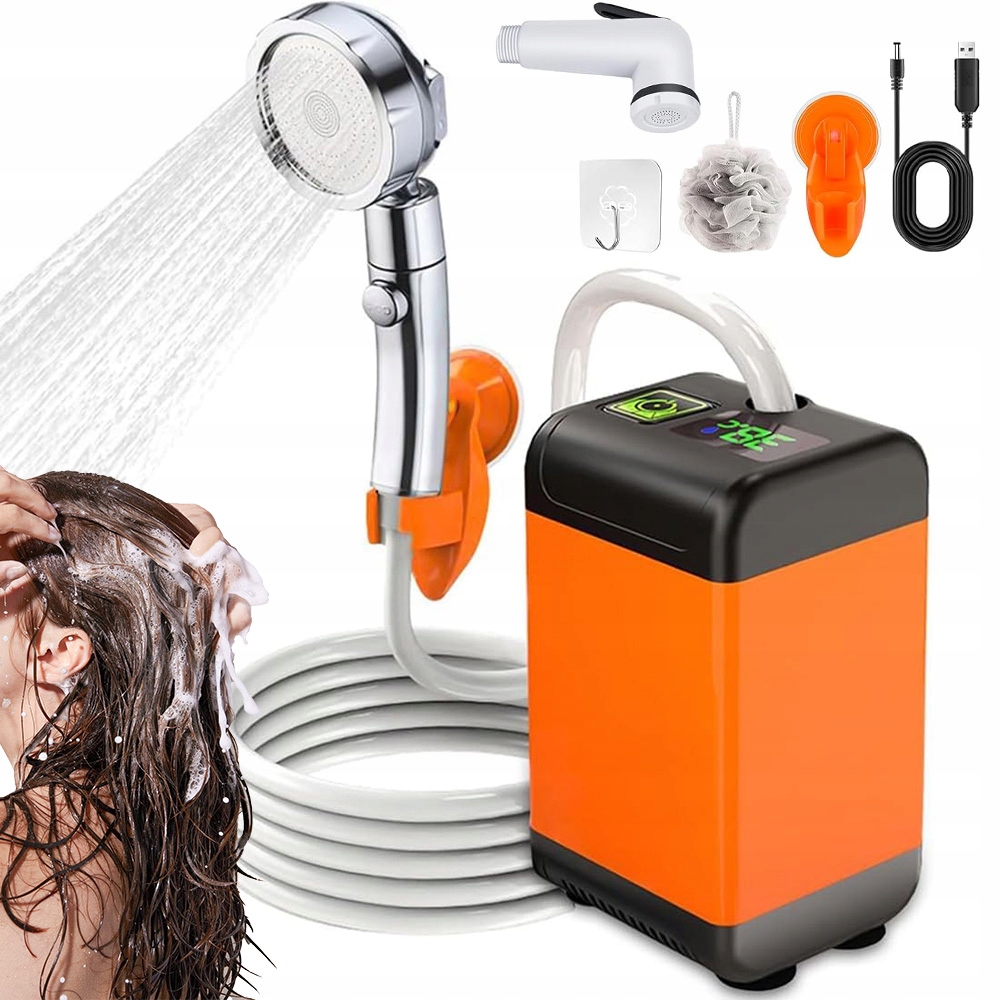 Turistická Sprcha Na Koupání Pro Mytí Bivakovací Survival Kemp 12V LCD