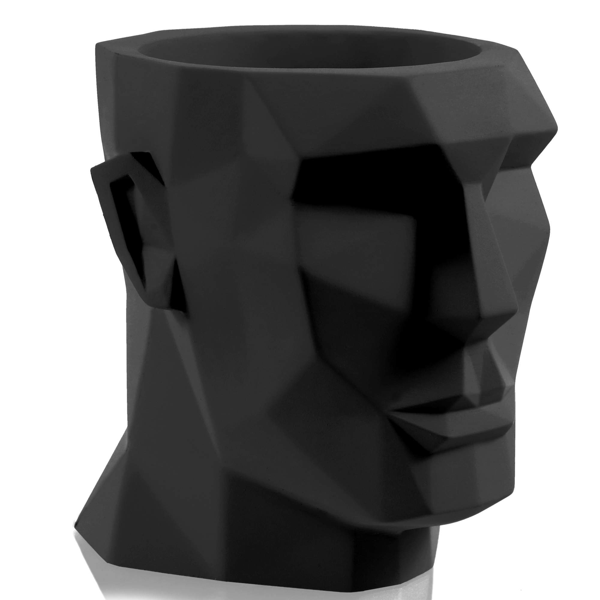 Betonowa doniczka Czarny mat Materiał beton