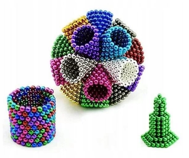 NEOCUBE KOLOROWE KULKI MAGNETYCZNE 216 SZTUK 3MM TĘCZOWE Marka inna