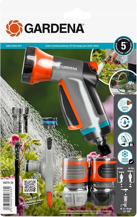 Gardena sada pro vnitřní vodovodní kohoutek, balkonová sprcha 18274