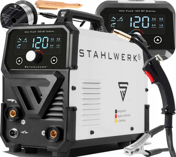 Invertorová Svářečka Bez Krytu Plynu Stahlwerk Mini Flux 120 St Digital