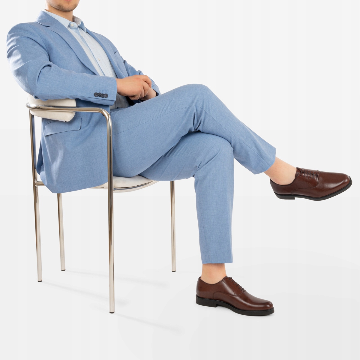 BRILU WIZYTOWE DERBY SKÓRA BRĄZOWE 43 Rozmiar 43