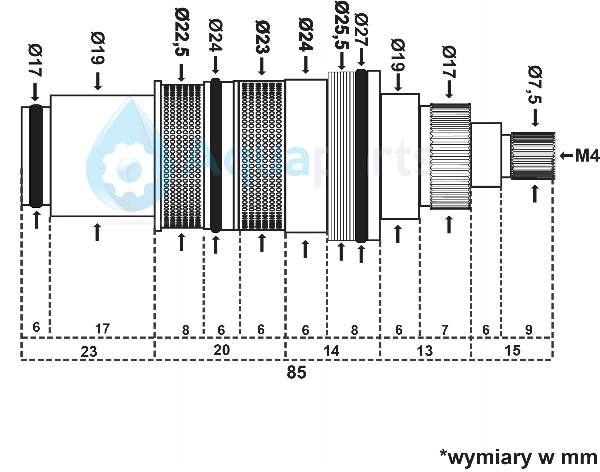 GŁOWICA TERMOSTATYCZNA ZAWÓR TERMOSTAT DO BATERII Stan opakowania oryginalne