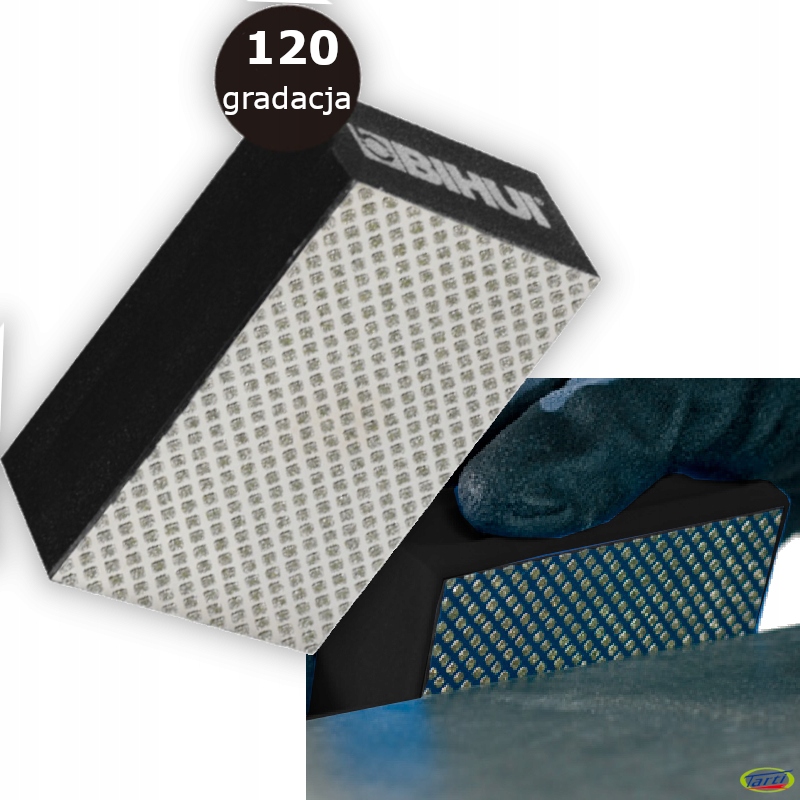 Bihui Diamantová Houbička Kostka Pro Broušení Slinuté Dlažby P120