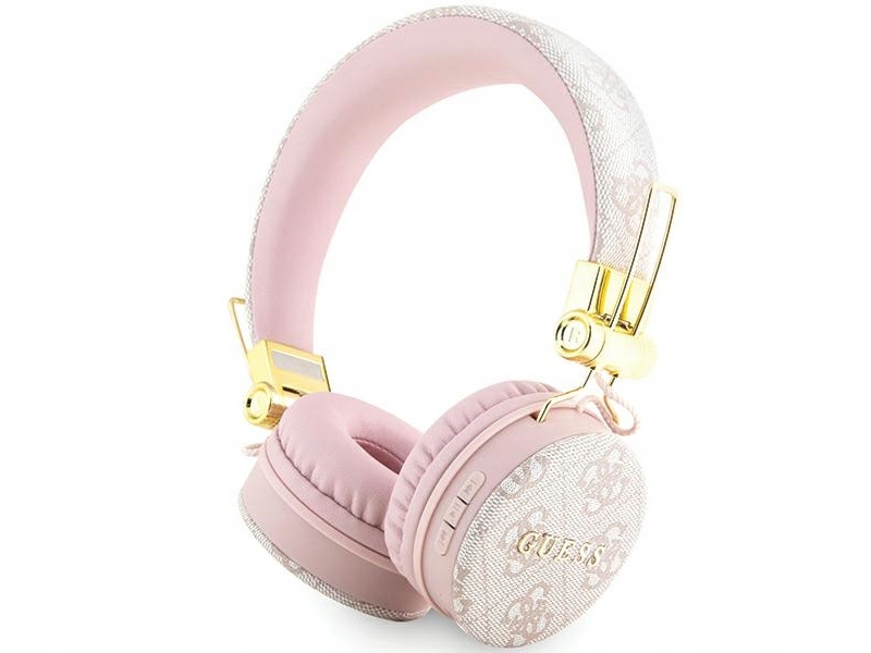 Słuchawki nauszne Guess 4G Metal Logo Różowy