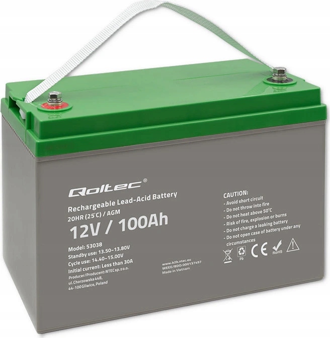 Batéria Agm 12V 100Ah max 1200A