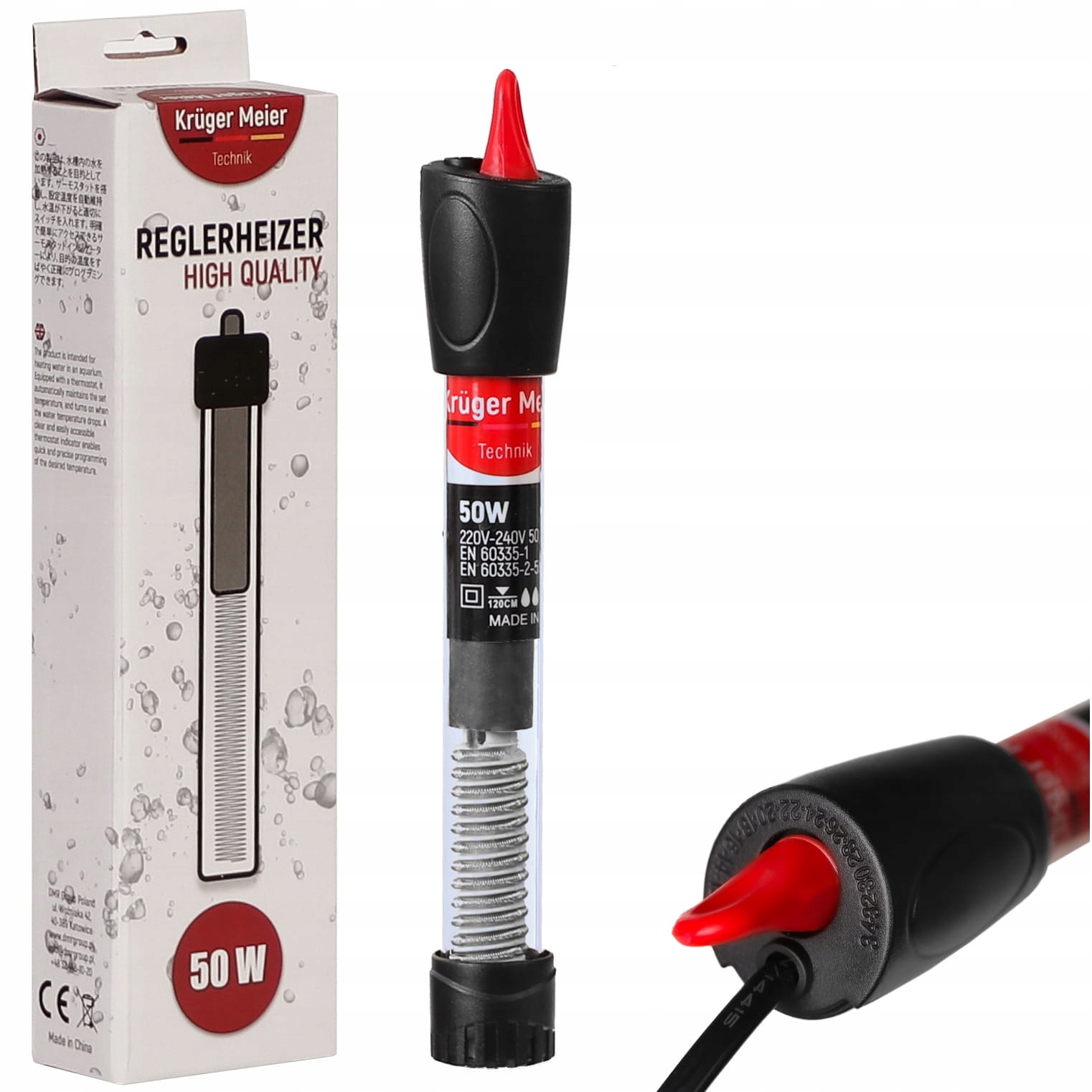 

Grzałka Z Termostatem 50W Do Akwarium 40-80L