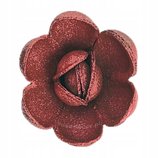 Waflowa Róża angielska Burgundowa perłowa mała 70szt
